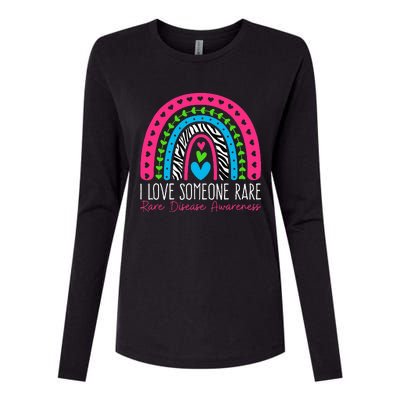 I Love Someone Rare Zebra Rainbow Rare Disease Awareness Womens Cotton Relaxed Long Sleeve T-Shirt