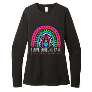 I Love Someone Rare Zebra Rainbow Rare Disease Awareness Womens CVC Long Sleeve Shirt