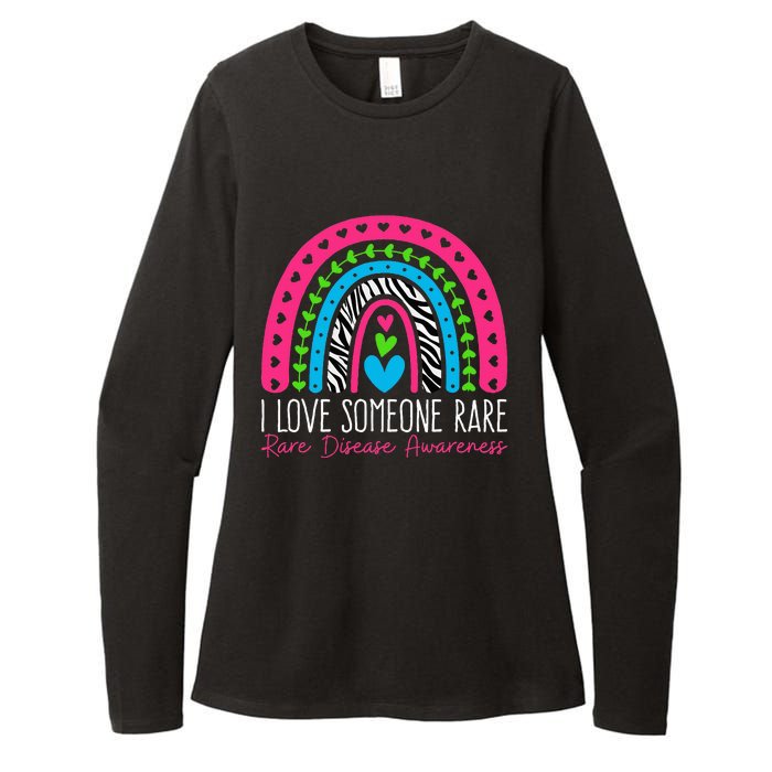 I Love Someone Rare Zebra Rainbow Rare Disease Awareness Womens CVC Long Sleeve Shirt