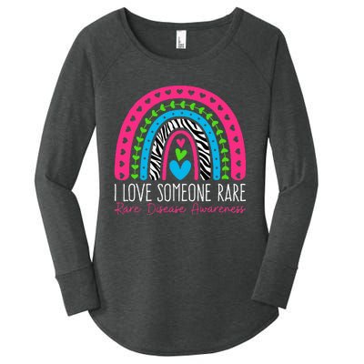 I Love Someone Rare Zebra Rainbow Rare Disease Awareness Women's Perfect Tri Tunic Long Sleeve Shirt