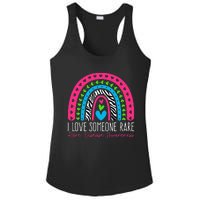 I Love Someone Rare Zebra Rainbow Rare Disease Awareness Ladies PosiCharge Competitor Racerback Tank