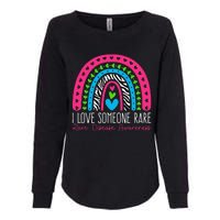 I Love Someone Rare Zebra Rainbow Rare Disease Awareness Womens California Wash Sweatshirt