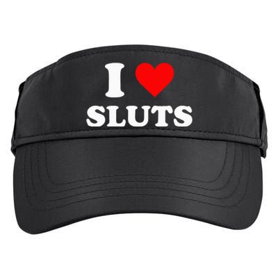 I Love Sluts I Heart Sluts Y.2.k 2000s Adult Drive Performance Visor