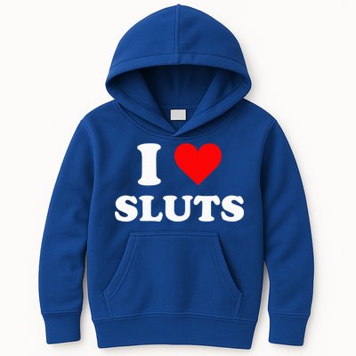 I Love Sluts I Heart Sluts Kids Hoodie