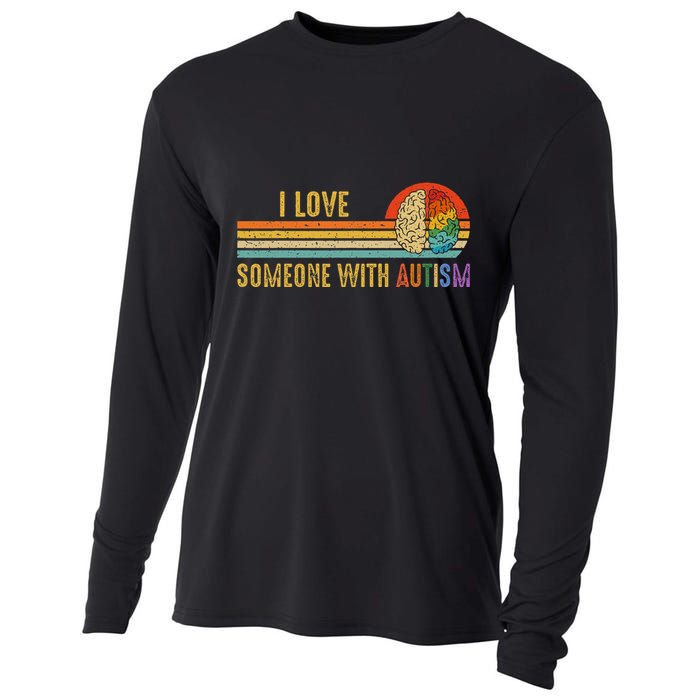 I Love Someone With Autism Neurodiversity April Cooling Performance Long Sleeve Crew