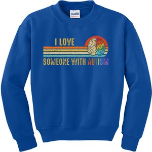 I Love Someone With Autism Neurodiversity April Kids Sweatshirt