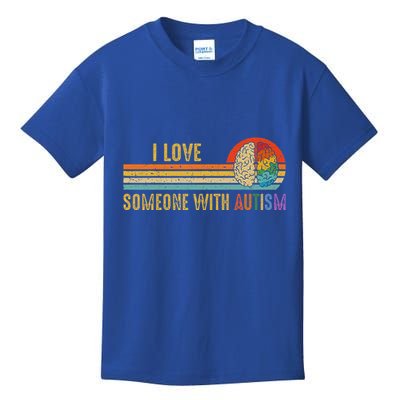 I Love Someone With Autism Neurodiversity April Kids T-Shirt