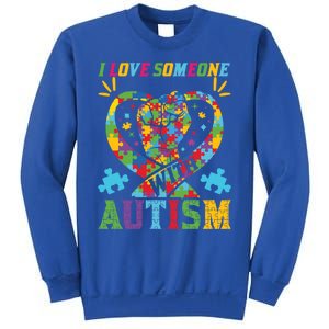 I Love Someone With Autism Awareness Gift Sweatshirt