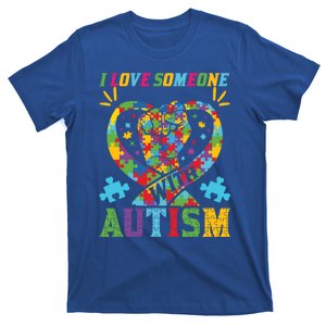 I Love Someone With Autism Awareness Gift T-Shirt