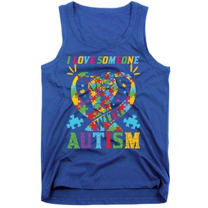 I Love Someone With Autism Awareness Gift Tank Top