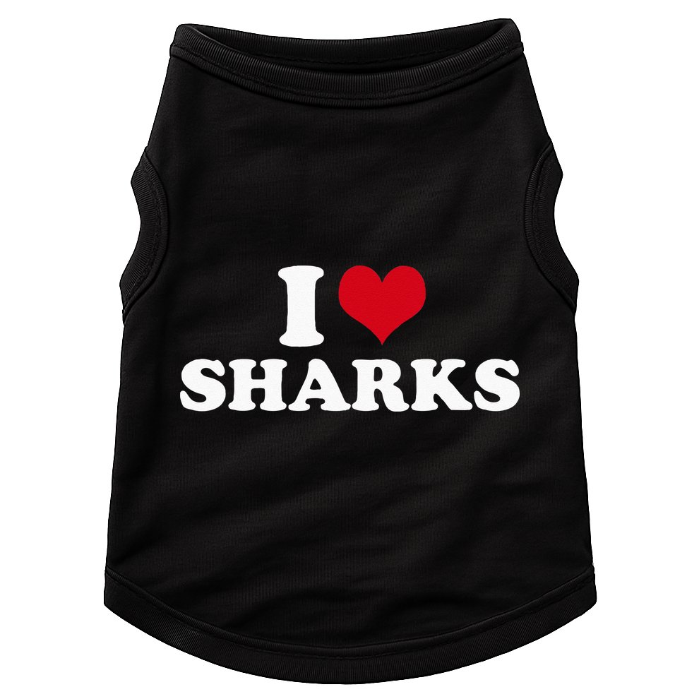 I Love Sharks Doggie Tank