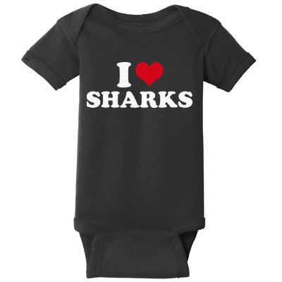 I Love Sharks Baby Bodysuit