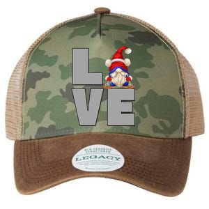 I Love Ski Dad Gnome Graphic Funny Winter Lover Gift Legacy Tie Dye Trucker Hat