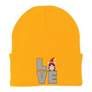 I Love Ski Dad Gnome Graphic Funny Winter Lover Gift Knit Cap Winter Beanie