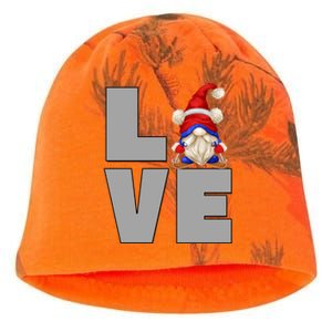 I Love Ski Dad Gnome Graphic Funny Winter Lover Gift Kati - Camo Knit Beanie