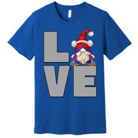 I Love Ski Dad Gnome Graphic Funny Winter Lover Gift Premium T-Shirt