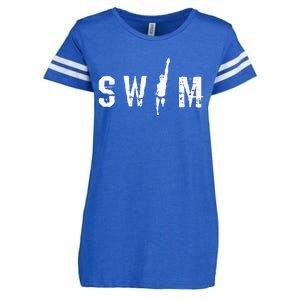 I Love Swimming Coach Proud Swimmer Swim Life Training Coach Enza Ladies Jersey Football T-Shirt