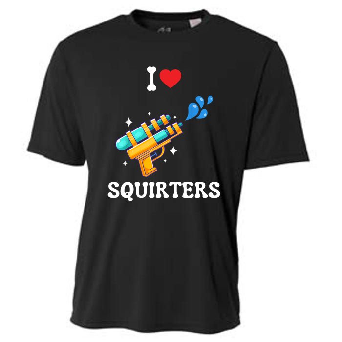 I Love Squirters Funny Cooling Performance Crew T-Shirt