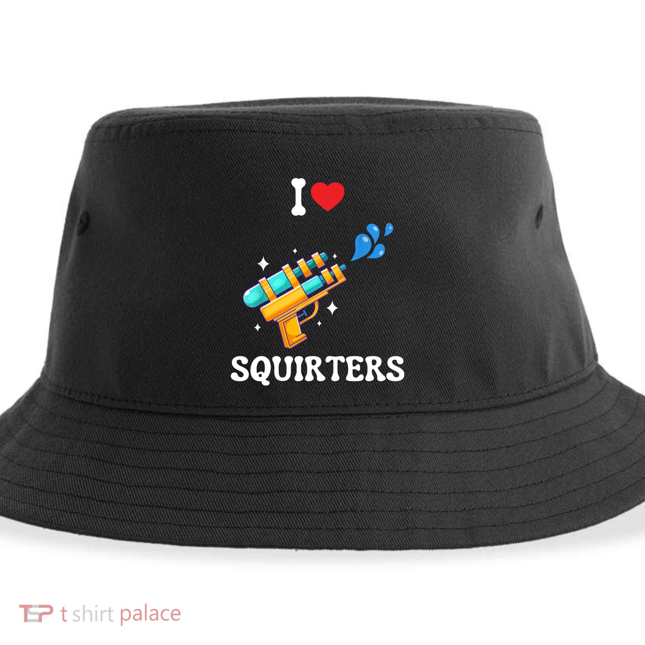 I Love Squirters Funny Sustainable Bucket Hat