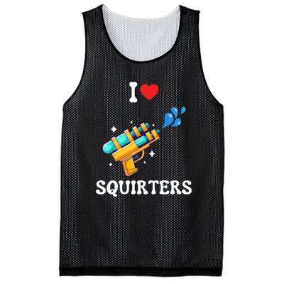 I Love Squirters Funny Mesh Reversible Basketball Jersey Tank