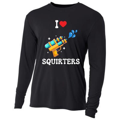 I Love Squirters Funny Cooling Performance Long Sleeve Crew