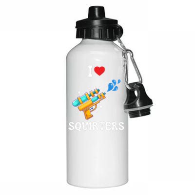 I Love Squirters Funny Aluminum Water Bottle