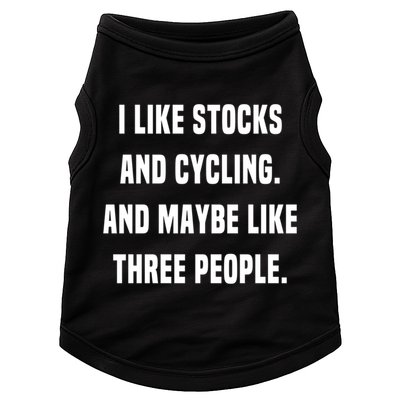 I Like Stocks And Cycling Funny Day Trader Stock Market Gift Doggie Tank