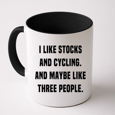 I Like Stocks And Cycling Funny Day Trader Stock Market Gift Mug