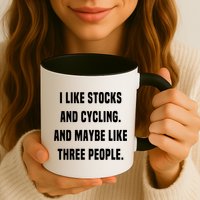 I Like Stocks And Cycling Funny Day Trader Stock Market Gift Mug