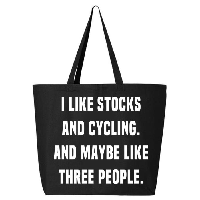 I Like Stocks And Cycling Funny Day Trader Stock Market Gift 25L Jumbo Tote