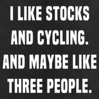 I Like Stocks And Cycling Funny Day Trader Stock Market Gift 25L Jumbo Tote