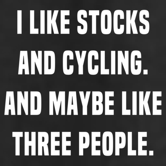 I Like Stocks And Cycling Funny Day Trader Stock Market Gift 25L Jumbo Tote