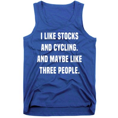 I Like Stocks And Cycling Funny Day Trader Stock Market Gift Tank Top