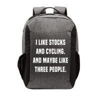 I Like Stocks And Cycling Funny Day Trader Stock Market Gift Vector Backpack