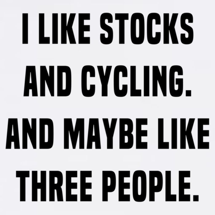 I Like Stocks And Cycling Funny Day Trader Stock Market Gift Garment-Dyed Sweatshirt