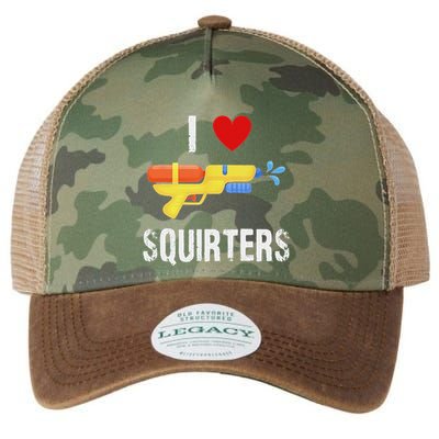 I Love Squirters Funny I Heart Squirters Water Gun Legacy Tie Dye Trucker Hat