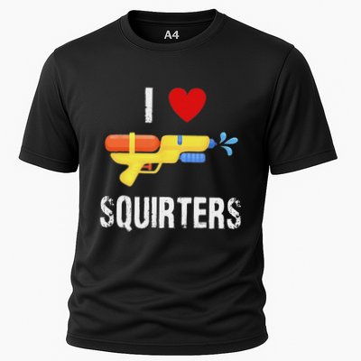 I Love Squirters Funny I Heart Squirters Water Gun Performance Shirt