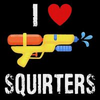 I Love Squirters Funny I Heart Squirters Water Gun Cooling Performance Crew T-Shirt