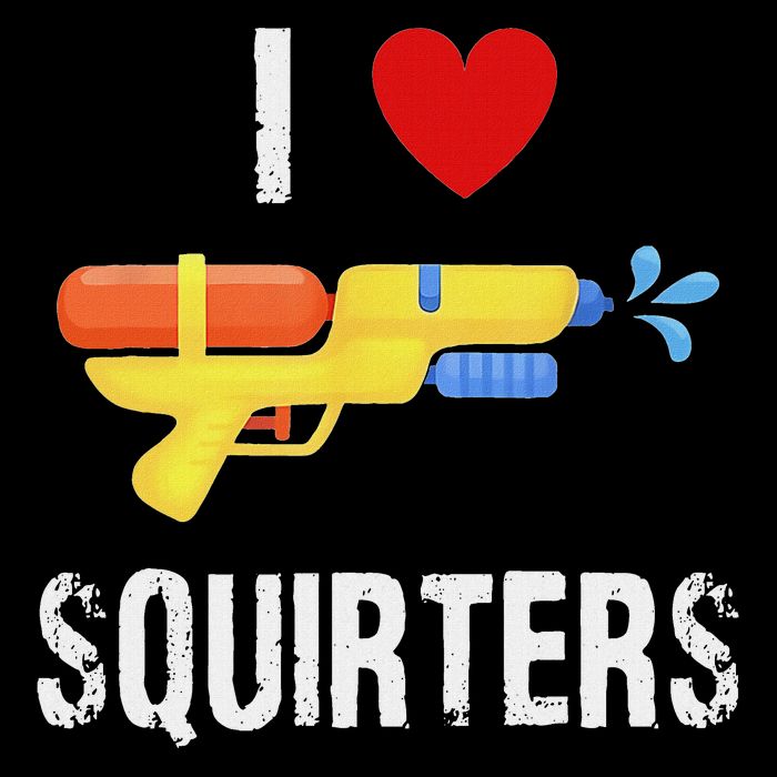 I Love Squirters Funny I Heart Squirters Water Gun Cooling Performance Crew T-Shirt