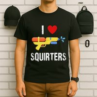 I Love Squirters Funny I Heart Squirters Water Gun T-Shirt