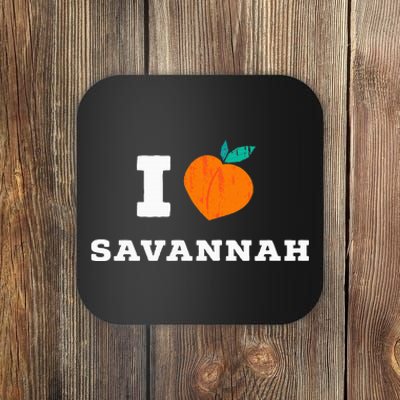 I Love Savannah Georgia Minimal Savannah Ga Peach Coaster