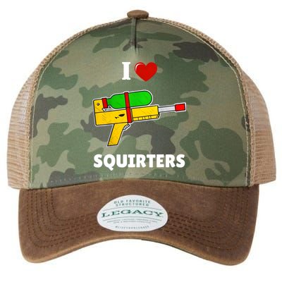 I Love Squirters Heart Design I Love Squirters Legacy Tie Dye Trucker Hat