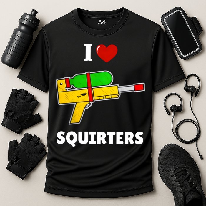I Love Squirters Heart Design I Love Squirters Cooling Performance Crew T-Shirt