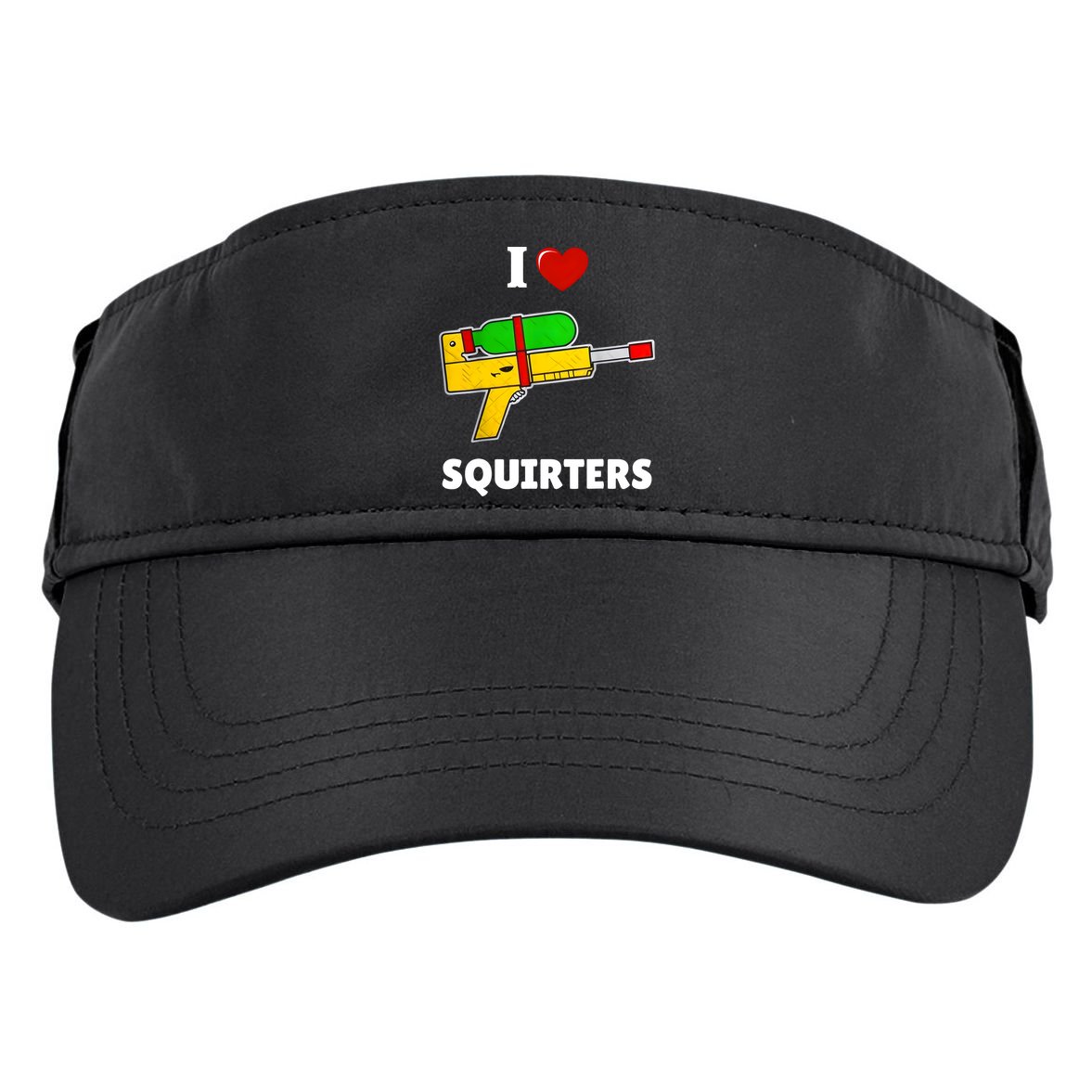 I Love Squirters Heart Design I Love Squirters Adult Drive Performance Visor