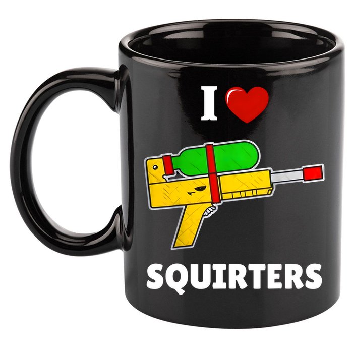 I Love Squirters Heart Design I Love Squirters 11oz C Handle Ceramic Mug