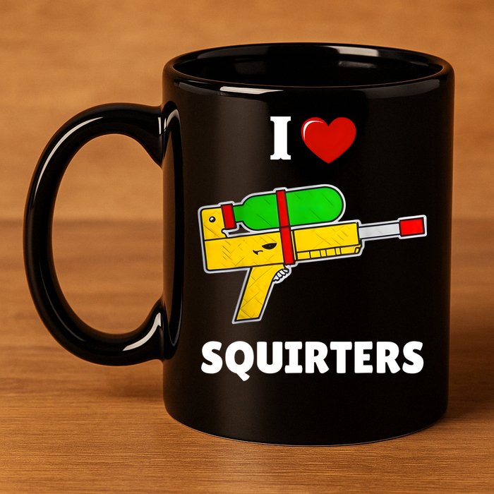 I Love Squirters Heart Design I Love Squirters 11oz C Handle Ceramic Mug