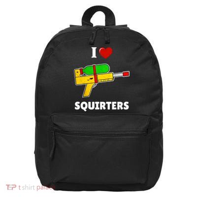 I Love Squirters Heart Design I Love Squirters 16 in Basic Backpack