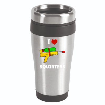 I Love Squirters Heart Design I Love Squirters 16oz Travel Tumbler