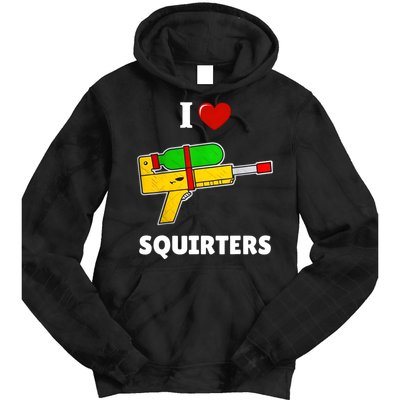 I Love Squirters Heart Design I Love Squirters Tie Dye Hoodie