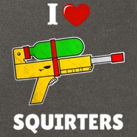 I Love Squirters Heart Design I Love Squirters Cotton Canvas Backpack